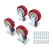 DURAFORCE 4 Pcs 6" × 2" Swivel Caster Wheels Heavy Duty 2 With Side Brake,2 Without Brakes