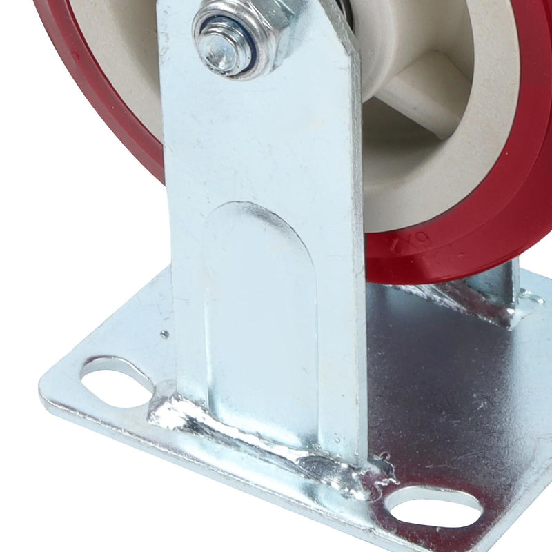 DURAFORCE 4 Pcs 6" × 2" Swivel Caster Wheels Heavy Duty 2 With Side Brake,2 Without Brakes