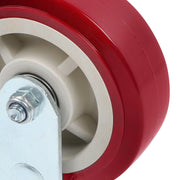 DURAFORCE 4 Pcs 6" × 2" Swivel Caster Wheels Heavy Duty 2 With Side Brake,2 Without Brakes