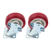 DURAFORCE 4 Pcs 6" × 2" Swivel Caster Wheels Heavy Duty 2 With Side Brake,2 Without Brakes