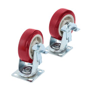 DURAFORCE 4 Pcs 6" × 2" Swivel Caster Wheels Heavy Duty 2 With Side Brake,2 Without Brakes