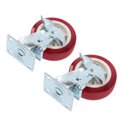 DURAFORCE 4 Pcs 6" × 2" Swivel Caster Wheels Heavy Duty 2 With Side Brake,2 Without Brakes