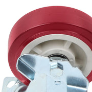 DURAFORCE 4 Pcs 6" × 2" Swivel Caster Wheels Heavy Duty 2 With Side Brake,2 Without Brakes