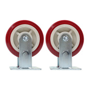 DURAFORCE 4 Pcs 6" × 2" Swivel Caster Wheels Heavy Duty 2 With Side Brake,2 Without Brakes