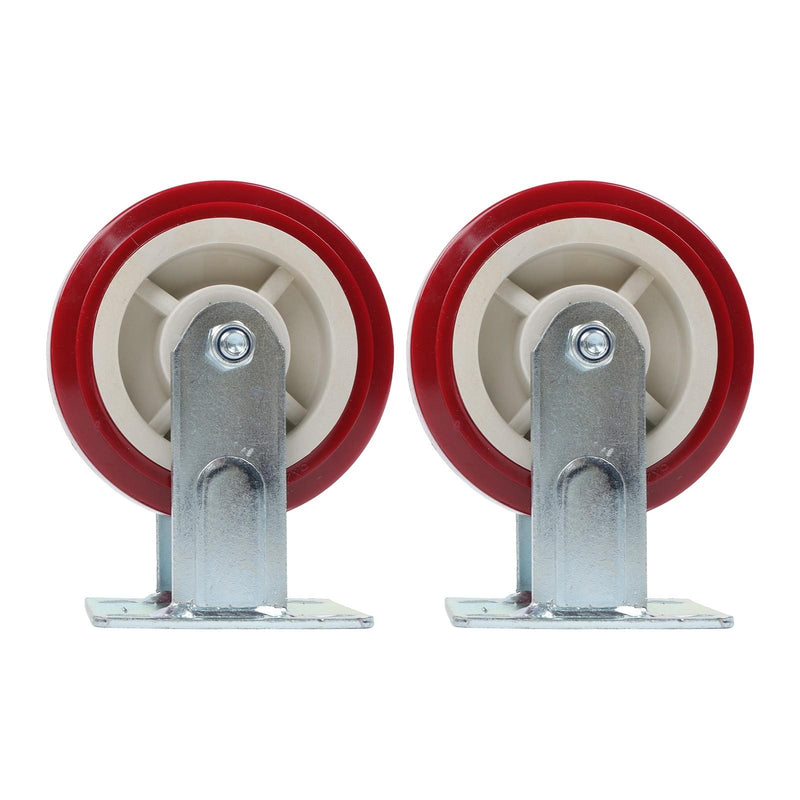 DURAFORCE 4 Pcs 6" × 2" Swivel Caster Wheels Heavy Duty 2 With Side Brake,2 Without Brakes