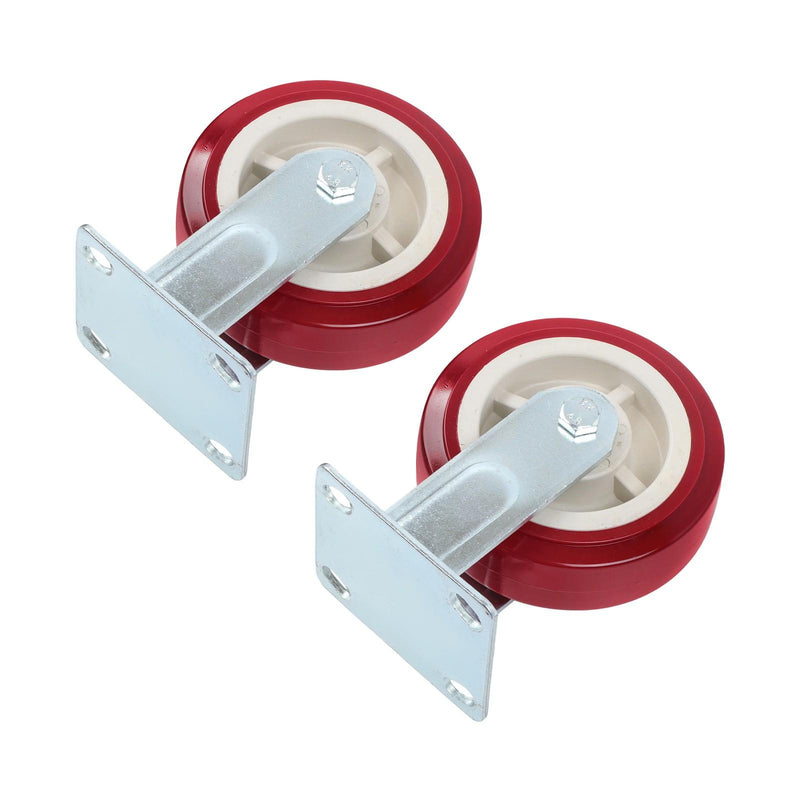 DURAFORCE 4 Pcs 6" × 2" Swivel Caster Wheels Heavy Duty 2 With Side Brake,2 Without Brakes