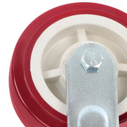 DURAFORCE 4 Pcs 6" × 2" Swivel Caster Wheels Heavy Duty 2 With Side Brake,2 Without Brakes