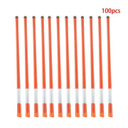 DURAFORCE 48In Long 100Pcs Driveway Markers Snow Stakes Reflective Markers Diameter 5/16"