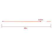 DURAFORCE 48In Long 100Pcs Driveway Markers Snow Stakes Reflective Markers Diameter 5/16"