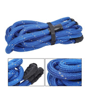 DURAFORCE 1"×30‘ Kinetic Recovery Tow Rope Blue Heavy Duty Energy Rope W/ 2 Shackles