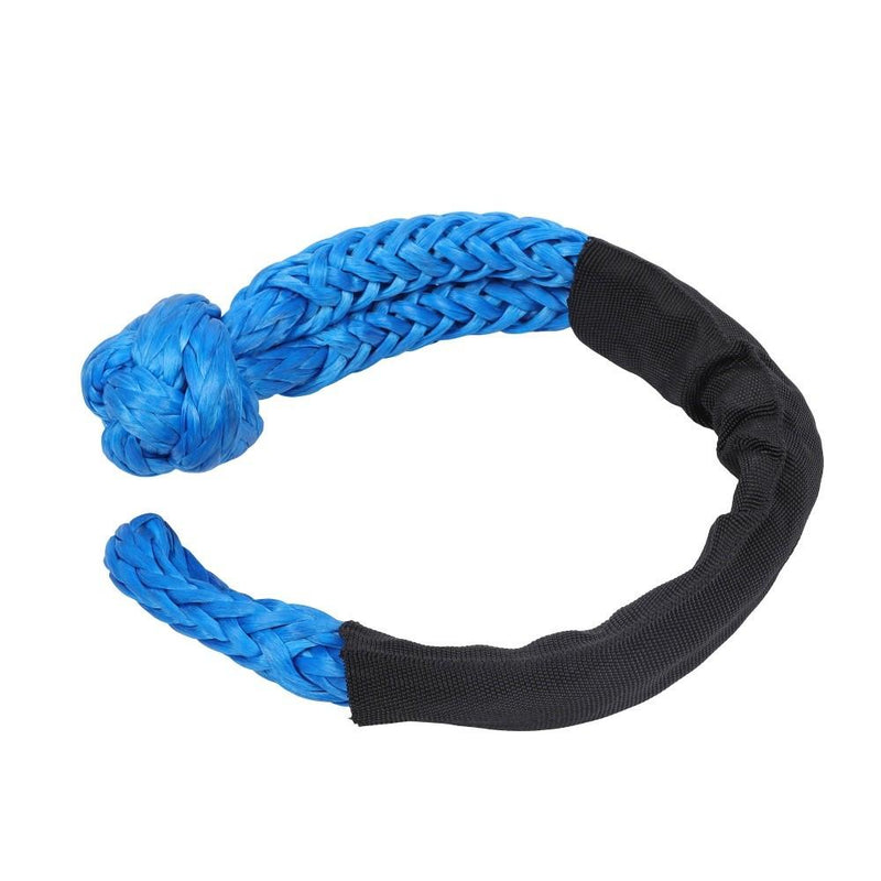 DURAFORCE 1"×30‘ Kinetic Recovery Tow Rope Blue Heavy Duty Energy Rope W/ 2 Shackles