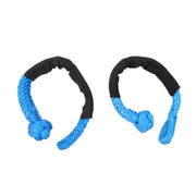 DURAFORCE 1"×30‘ Kinetic Recovery Tow Rope Blue Heavy Duty Energy Rope W/ 2 Shackles