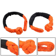 DURAFORCE 1"×30‘ Kinetic Recovery Tow Rope Orange Heavy Duty Energy Rope W/ 2 Shackles