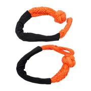 DURAFORCE 1"×30‘ Kinetic Recovery Tow Rope Orange Heavy Duty Energy Rope W/ 2 Shackles