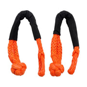 DURAFORCE 1"×30‘ Kinetic Recovery Tow Rope Orange Heavy Duty Energy Rope W/ 2 Shackles