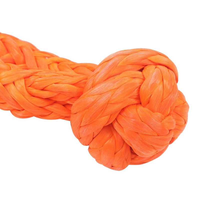 DURAFORCE 1"×30‘ Kinetic Recovery Tow Rope Orange Heavy Duty Energy Rope W/ 2 Shackles