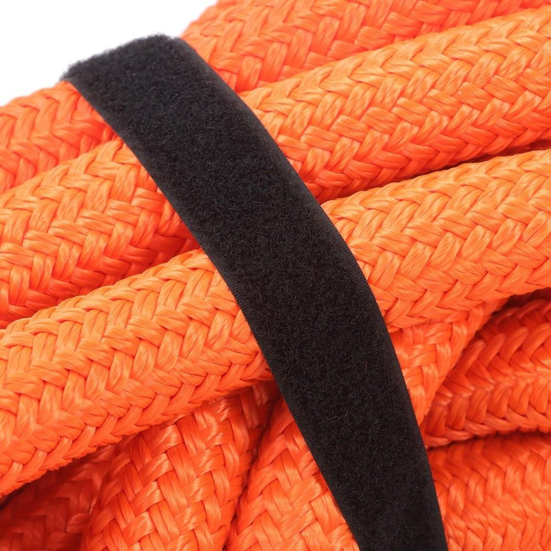 DURAFORCE 1"×30‘ Kinetic Recovery Tow Rope Orange Heavy Duty Energy Rope W/ 2 Shackles