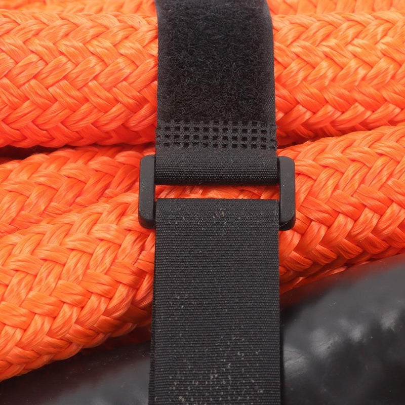 DURAFORCE 1"×30‘ Kinetic Recovery Tow Rope Orange Heavy Duty Energy Rope W/ 2 Shackles