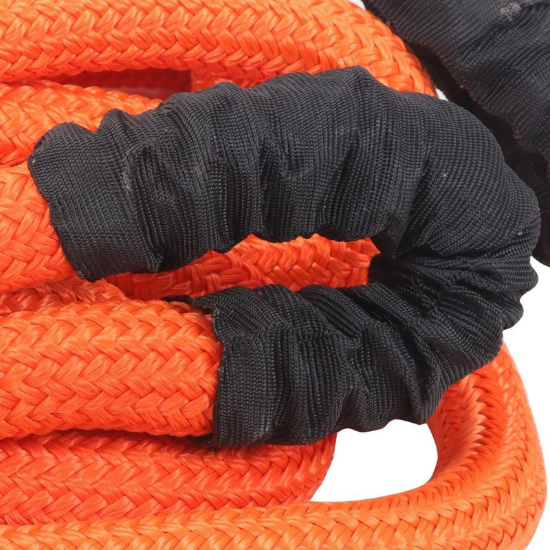 DURAFORCE 1"×30‘ Kinetic Recovery Tow Rope Orange Heavy Duty Energy Rope W/ 2 Shackles