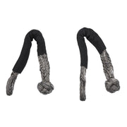 DURAFORCE 1"×30‘ Kinetic Recovery Tow Rope Gray Heavy Duty Energy Rope W/ 2 Shackles