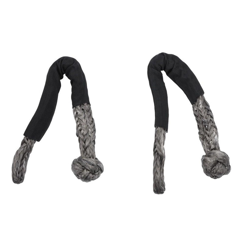 DURAFORCE 1"×30‘ Kinetic Recovery Tow Rope Gray Heavy Duty Energy Rope W/ 2 Shackles