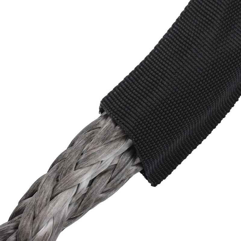 DURAFORCE 1"×30‘ Kinetic Recovery Tow Rope Gray Heavy Duty Energy Rope W/ 2 Shackles