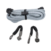 DURAFORCE 1"×30‘ Kinetic Recovery Tow Rope Gray Heavy Duty Energy Rope W/ 2 Shackles