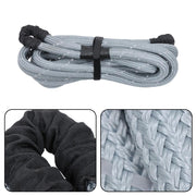 DURAFORCE 1"×30‘ Kinetic Recovery Tow Rope Gray Heavy Duty Energy Rope W/ 2 Shackles