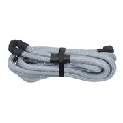 DURAFORCE 1"×30‘ Kinetic Recovery Tow Rope Gray Heavy Duty Energy Rope W/ 2 Shackles