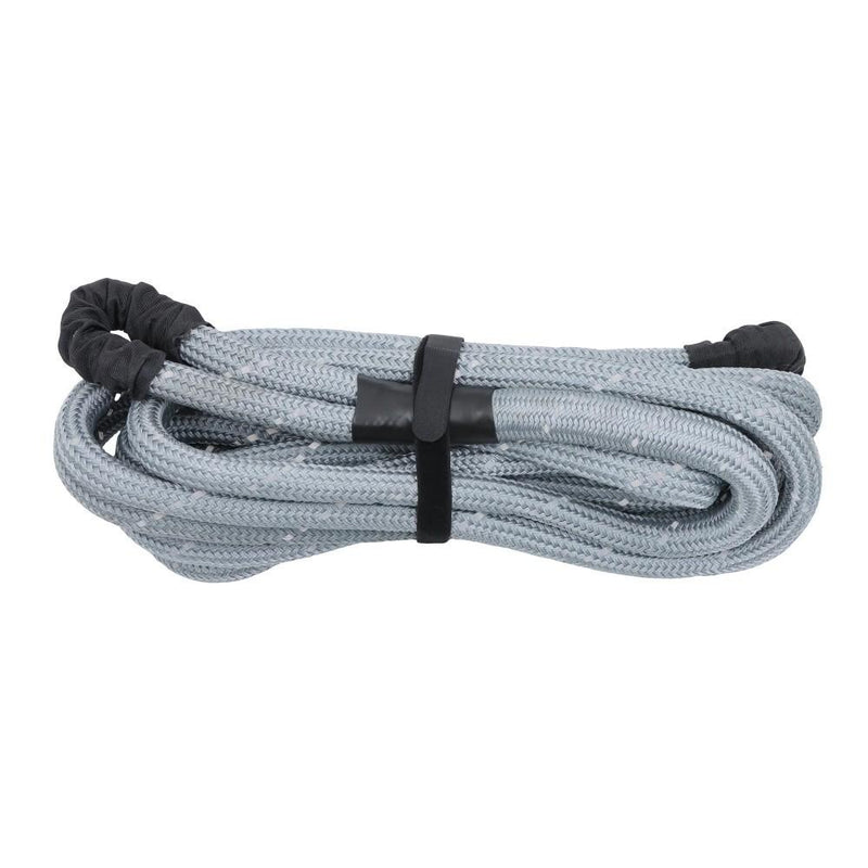 DURAFORCE 1"×30‘ Kinetic Recovery Tow Rope Gray Heavy Duty Energy Rope W/ 2 Shackles