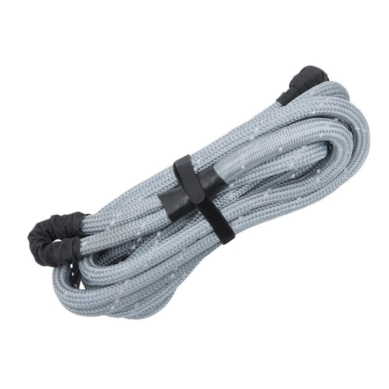 DURAFORCE 1"×30‘ Kinetic Recovery Tow Rope Gray Heavy Duty Energy Rope W/ 2 Shackles