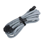 DURAFORCE 1"×30‘ Kinetic Recovery Tow Rope Gray Heavy Duty Energy Rope W/ 2 Shackles