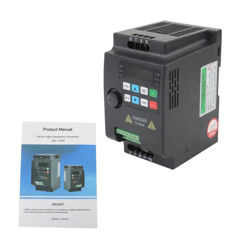DURAFORCE VFD 1 to 3 Phase Variable Frequency Drive Inverter 220 V 3 HP 2.2 KW Replacement
