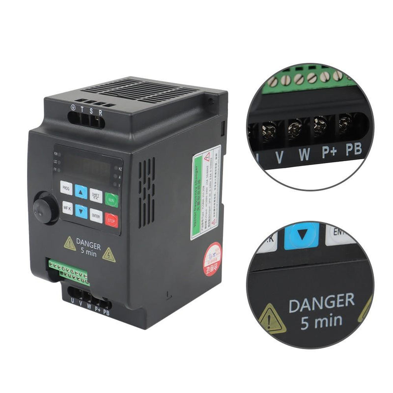 DURAFORCE VFD 1 to 3 Phase Variable Frequency Drive Inverter 220 V 3 HP 2.2 KW Replacement