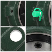 DURAFORCE 6pcs Self-Aligning UCF210-32 Pillow Block Bearing 4-Bolt 2" Bore Solid Base