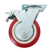 DURAFORCE 4 Pack 8" × 2" Swivel Caster Wheel Heavy Duty With Belt Brake Casters Industrial