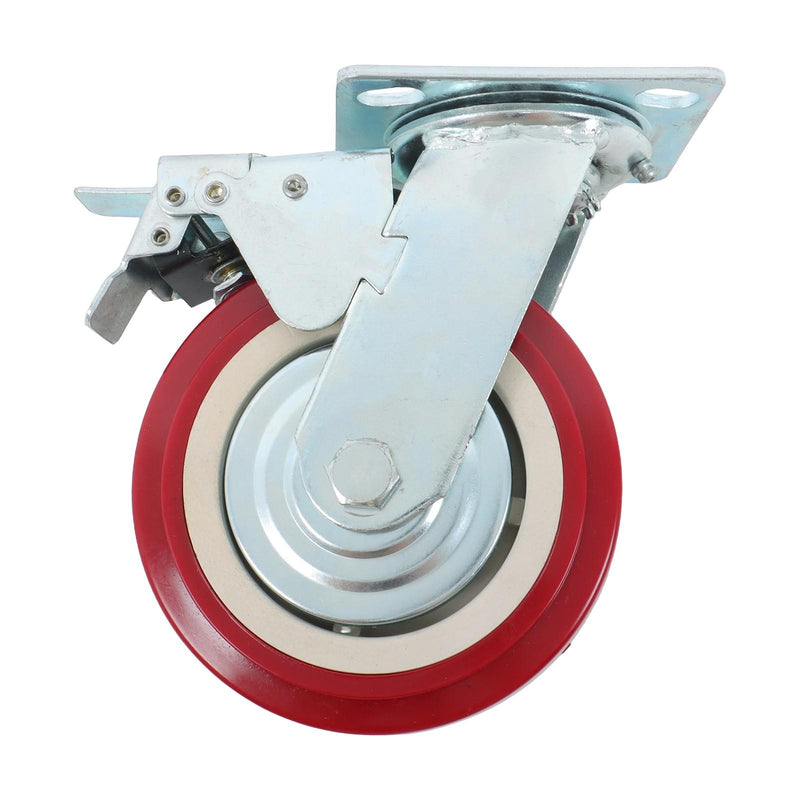 DURAFORCE 4 Pack 8" × 2" Swivel Caster Wheel Heavy Duty With Belt Brake Casters Industrial