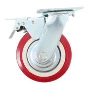 DURAFORCE 4 Pack 8" × 2" Swivel Caster Wheel Heavy Duty With Belt Brake Casters Industrial