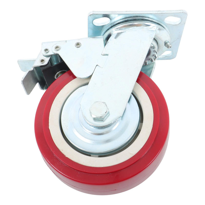 DURAFORCE 4 Pack 8" × 2" Swivel Caster Wheel Heavy Duty With Belt Brake Casters Industrial