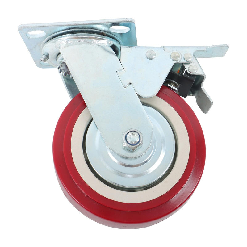 DURAFORCE 4 Pack 8" × 2" Swivel Caster Wheel Heavy Duty With Belt Brake Casters Industrial