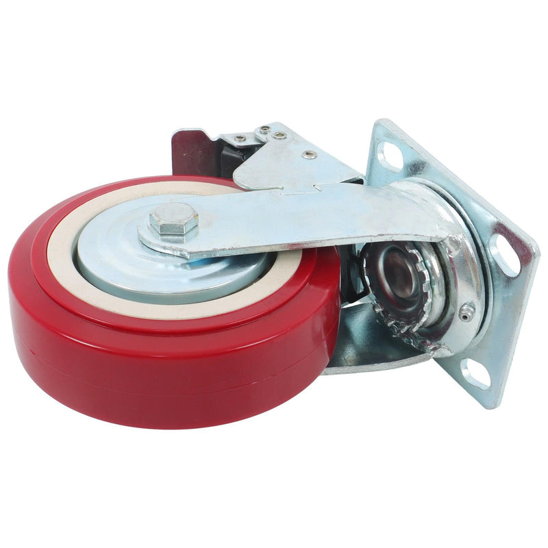 DURAFORCE 4 Pack 8" × 2" Swivel Caster Wheel Heavy Duty With Belt Brake Casters Industrial