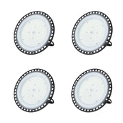 DURAFORCE 4 Pcs UFO LED 150W High Bay Light Lighting Fixture 18000LM With Hook Safety Rope