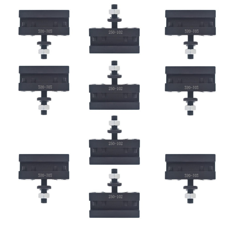 DURAFORCE 10 Pcs Quick Change Tool Post Boring Turning Holder AXA 2# 250-102 6-12"