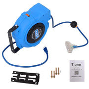 DURAFORCE 12-AWG/3C 45FT SJTOW Retractable Extension Cord Reel Power Cord Reel