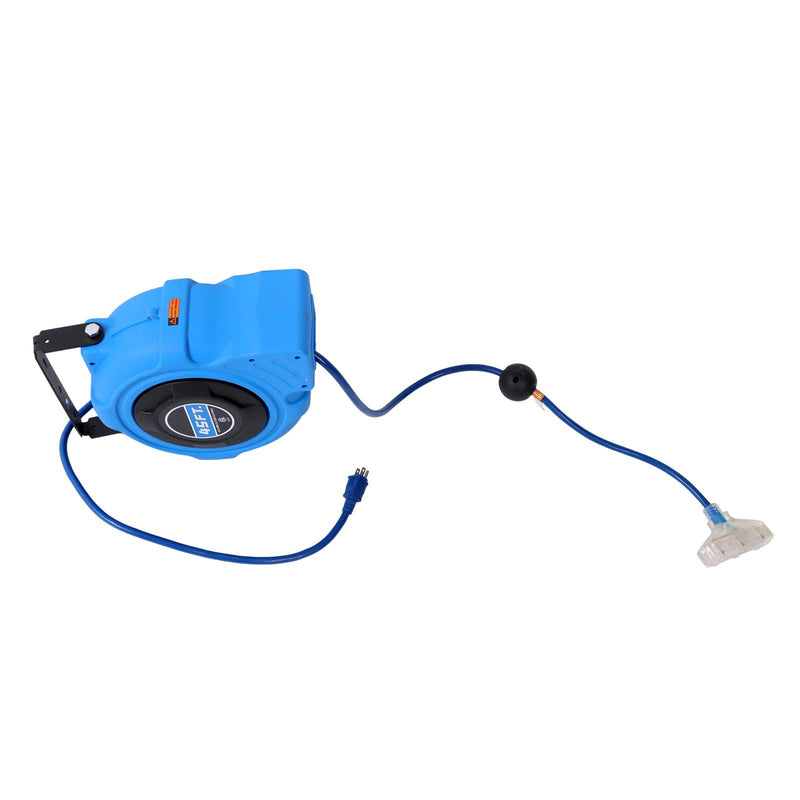 DURAFORCE 12-AWG/3C 45FT SJTOW Retractable Extension Cord Reel Power Cord Reel