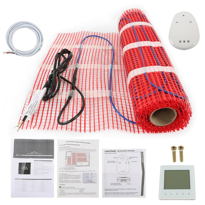 DURAFORCE 10 Sqft Heating Mat Kit Electric Radiant Floor Heating For Under Tile & Laminate