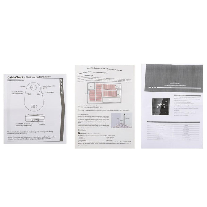 DURAFORCE 10 Sqft Heating Mat Kit Electric Radiant Floor Heating For Under Tile & Laminate