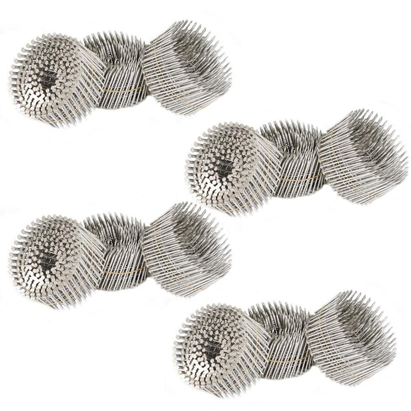 DURAFORCE Siding Nail 2-1/2” × .09”15 Degree 3600Pcs Ring Shank Stainless Steel Wire Coil