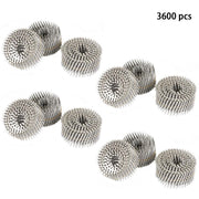 DURAFORCE Siding Nail 2-1/2” × .09”15 Degree 3600Pcs Ring Shank Stainless Steel Wire Coil