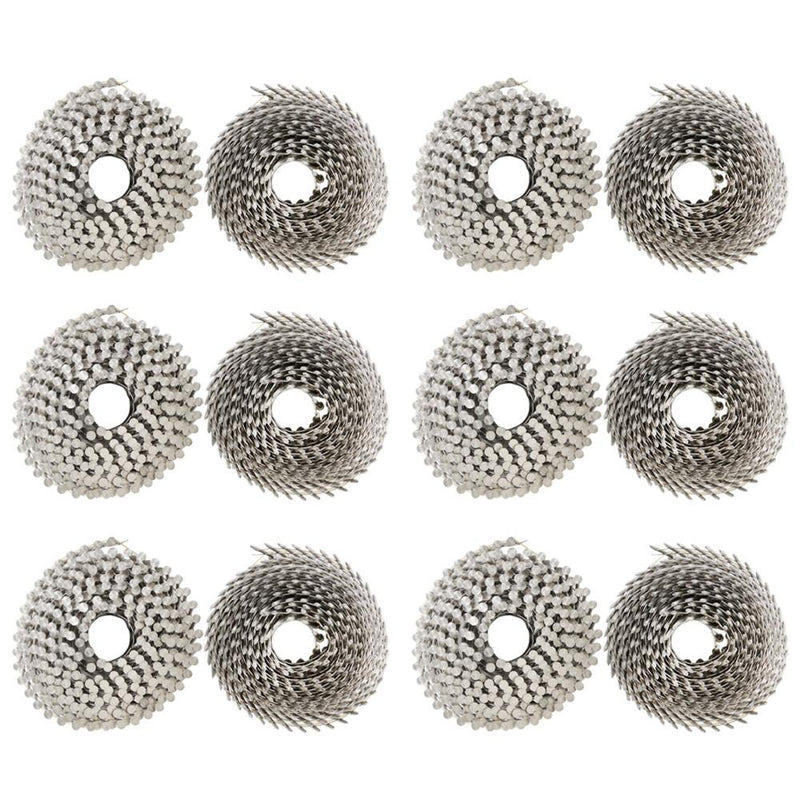 DURAFORCE Siding Nail 2-1/2” × .09”15 Degree 3600Pcs Ring Shank Stainless Steel Wire Coil